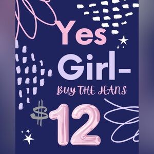 Jean show! $12 starts. 
#41-75